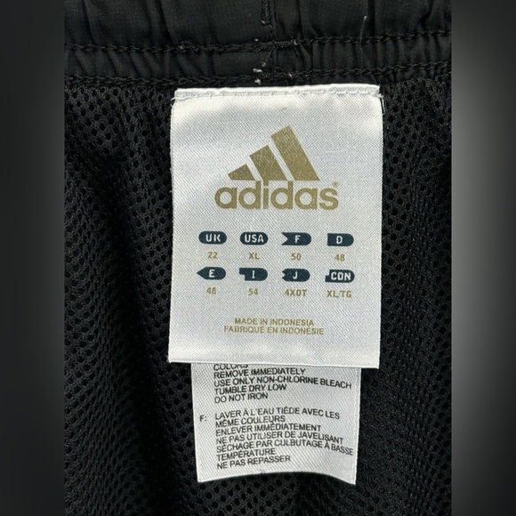 Adidas Black White Mens XL Zip Joggers Workout ActiveWear Athleisure 3 Stripe - Picture 14 of 16
